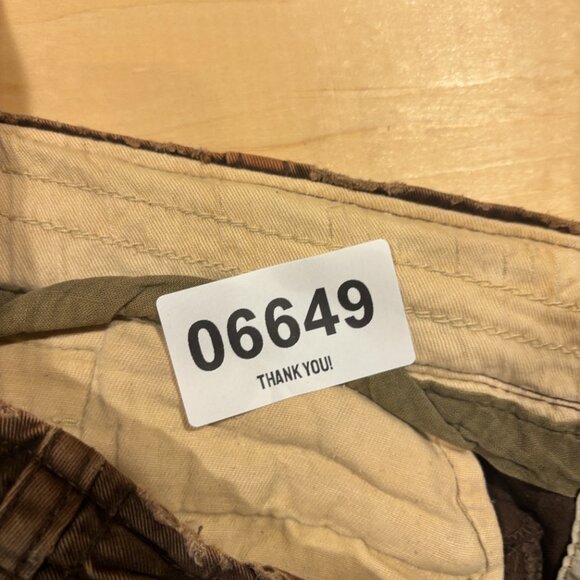 Vintage Abercrombie & Fitch Cargo Shorts Mens 36 Brown Heavyweight Distressed - Picture 12 of 12